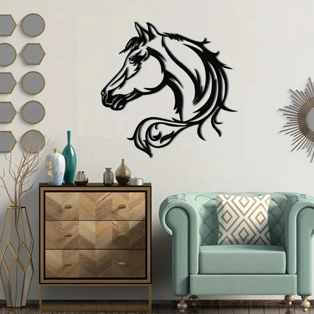 Busto de Cavalo I em metal — vista em destaque do produto