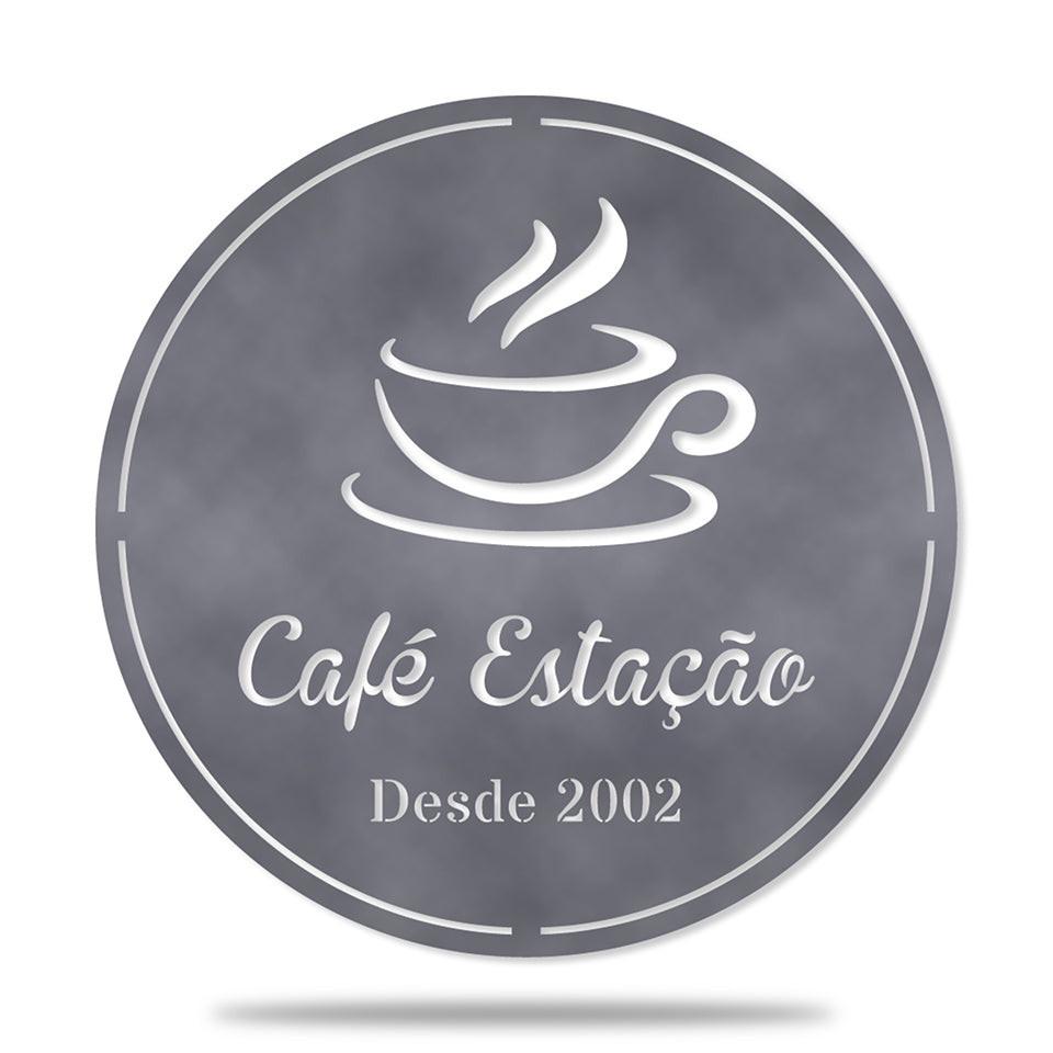 Placa Metal Café