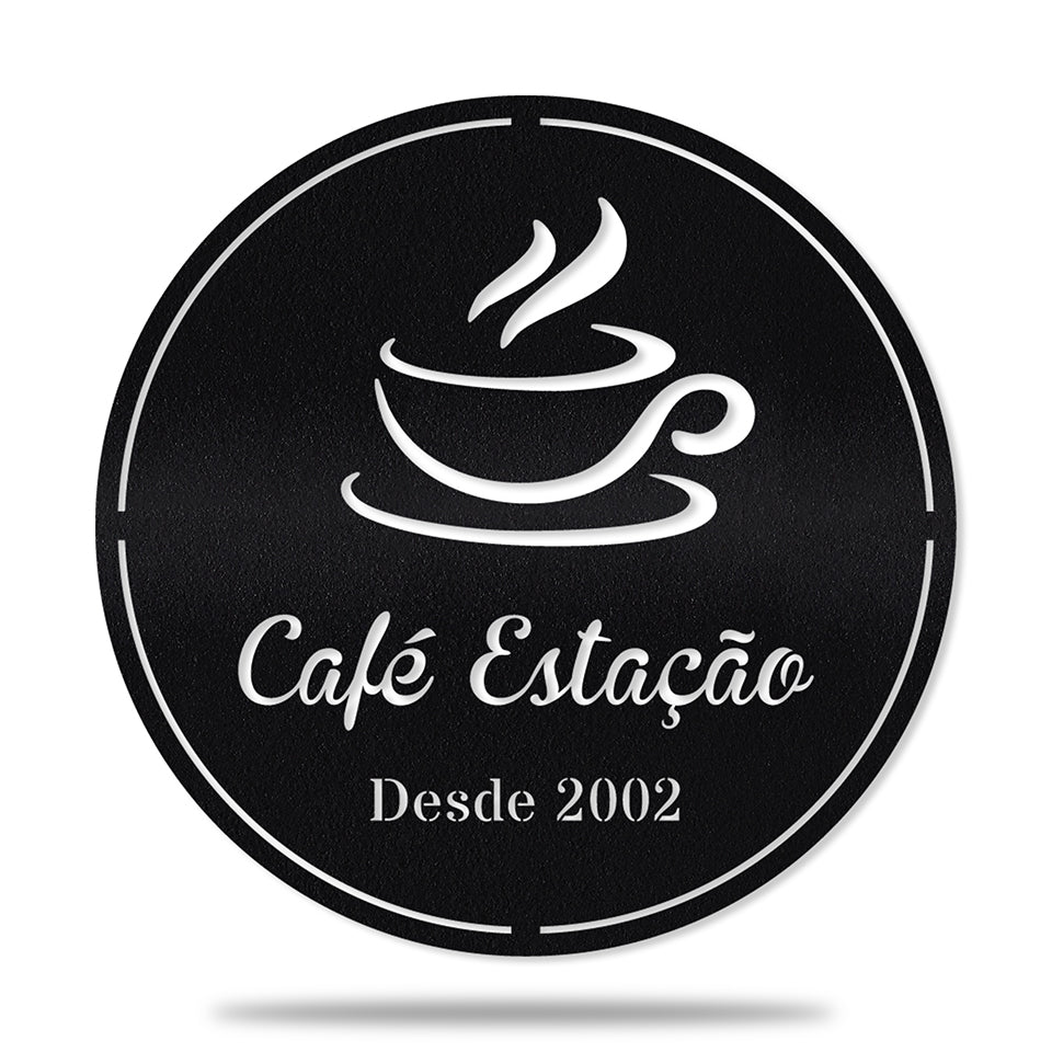 Placa Metal Café