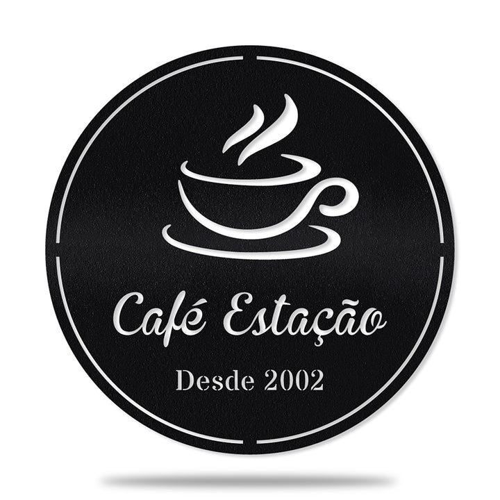 Placa Metal Café