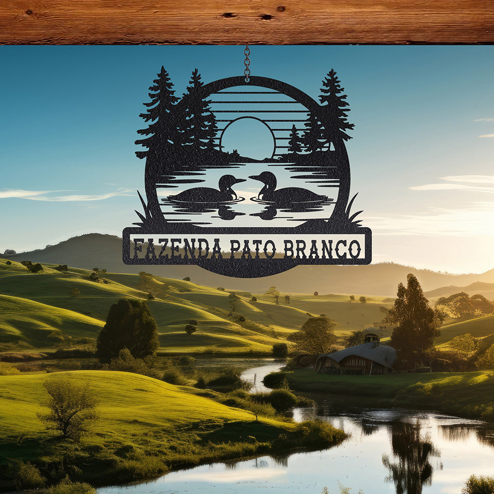 Placa Patos no Lago