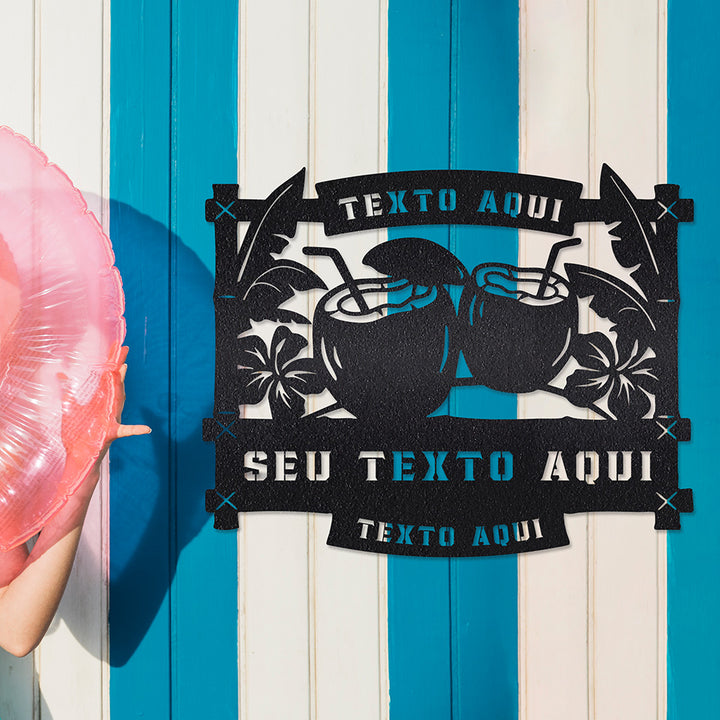 Recanto Paraíso Tropical em metal — vista em destaque do produto