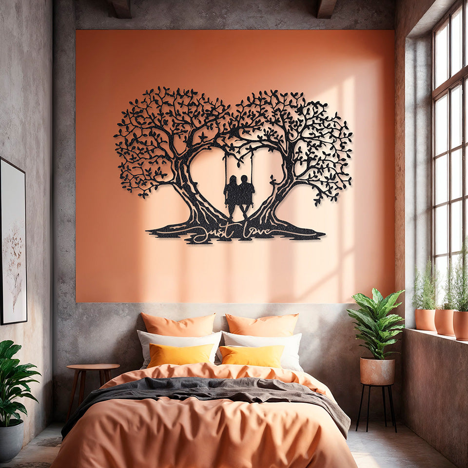 Placa Árvore do Amor em metal — vista em destaque do produto