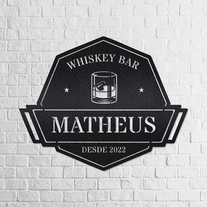 Whiskey Bar em metal, personalizada sob medida