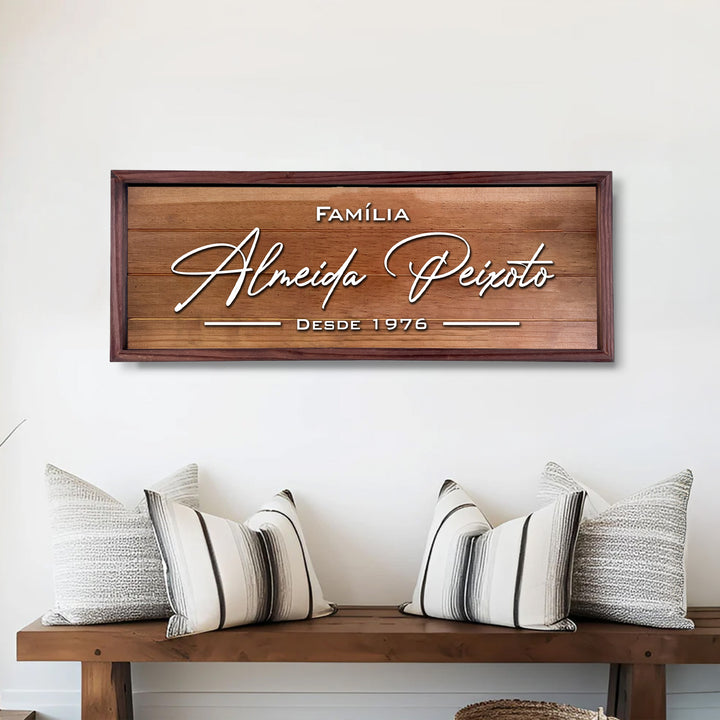Placa da Família Personalizada