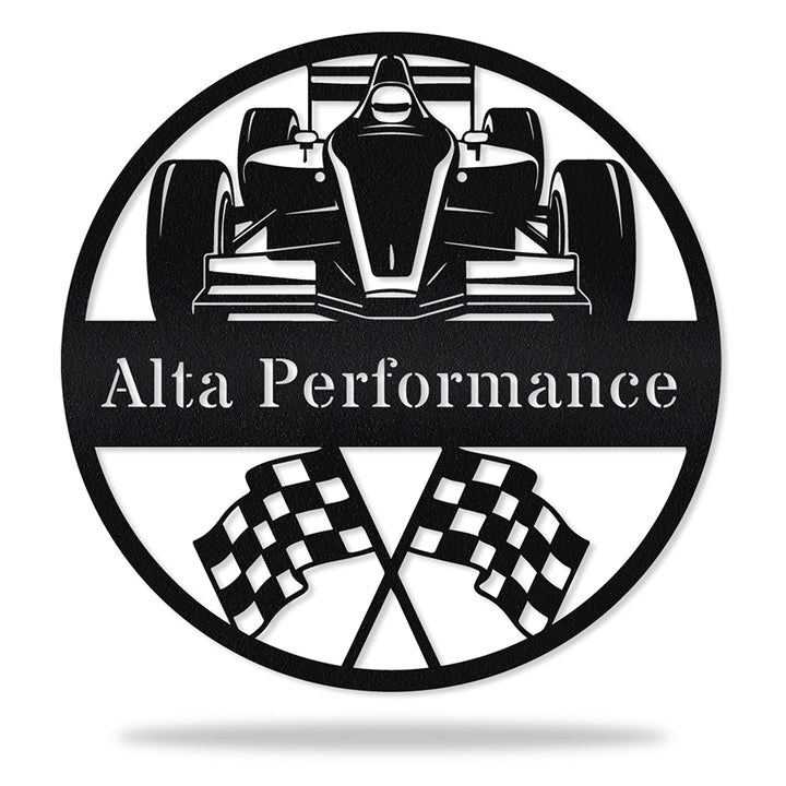 Monograma Formula 1 em metal, personalizado sob medida