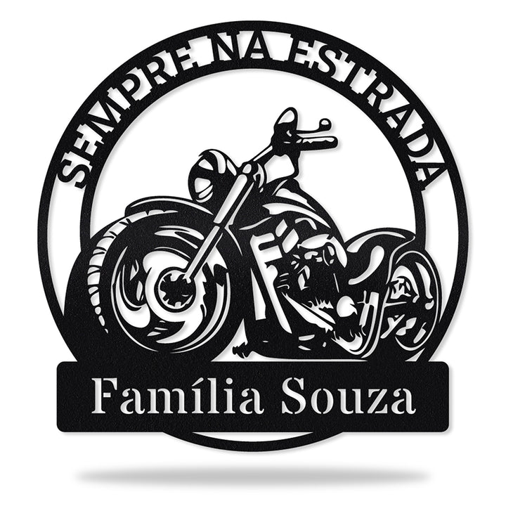 Monograma Moto Vintage em metal, personalizado sob medida