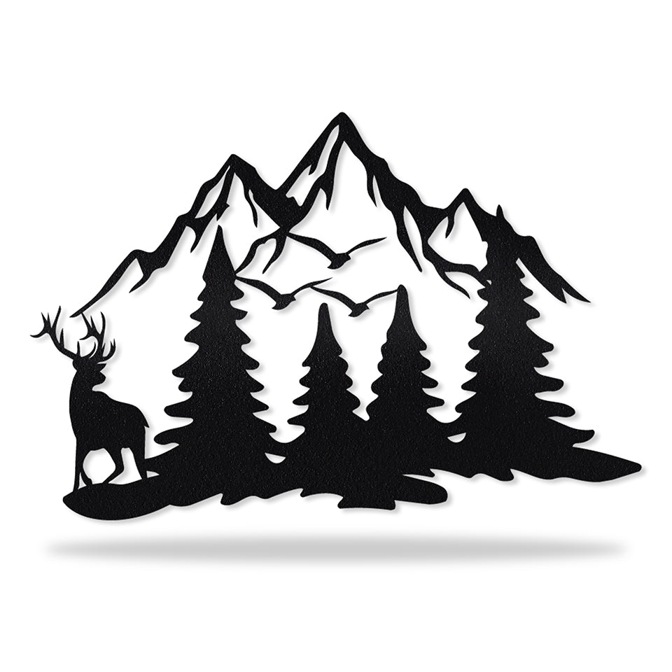 Natureza com Cervo em metal, personalizada sob medida