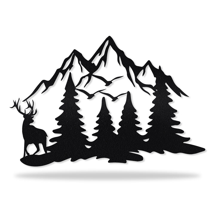 Natureza com Cervo em metal, personalizada sob medida