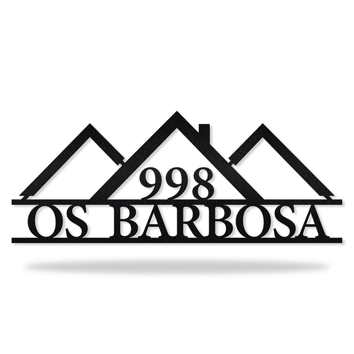Número Residencial e Família II em metal, personalizado sob medida