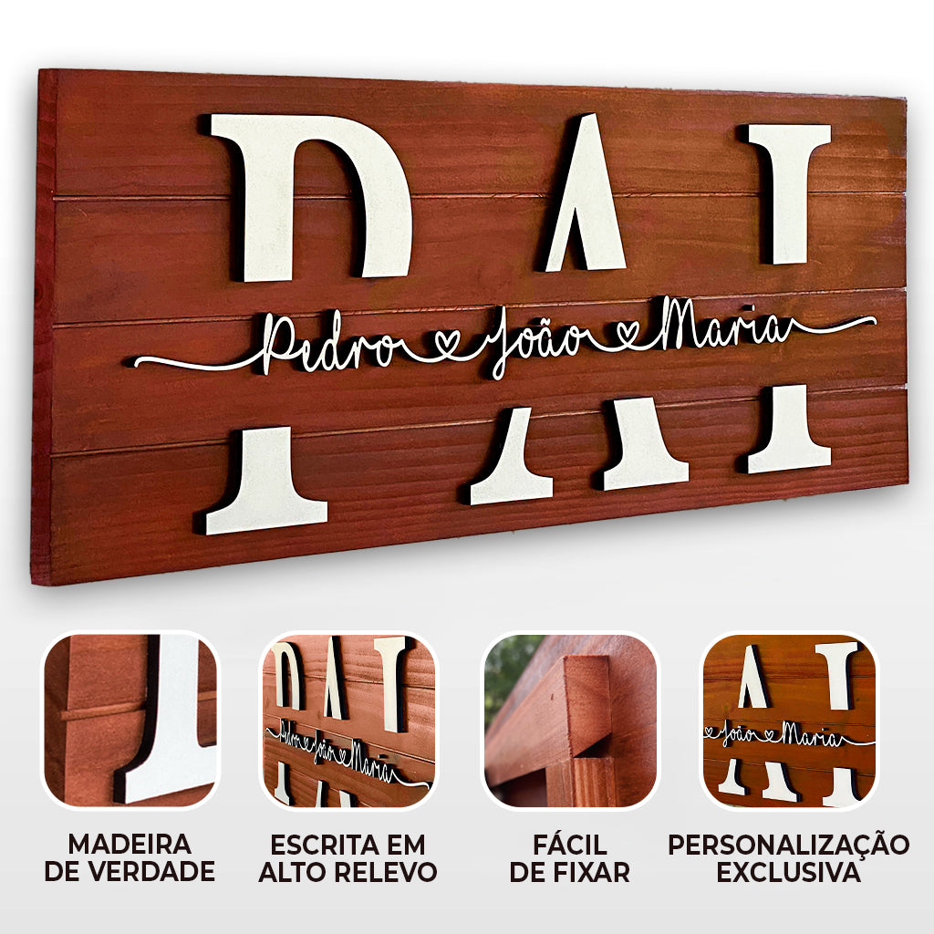 Placa do Pai Personalizada
