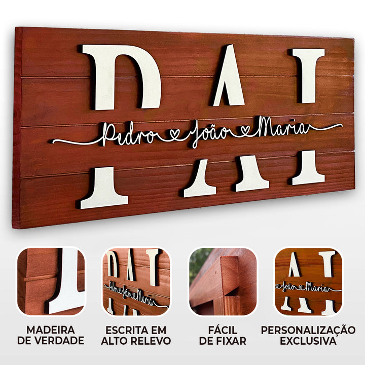 Placa do Pai Personalizada