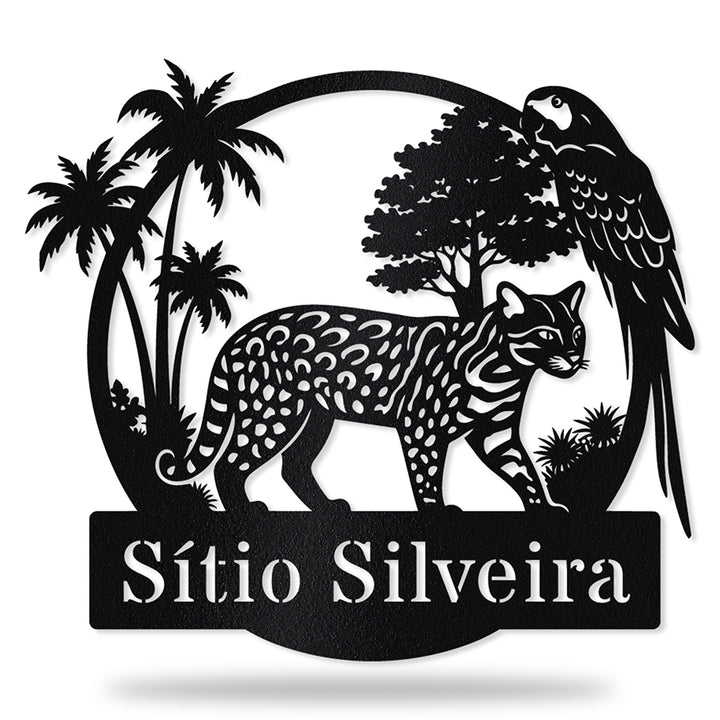 Placa Fauna Brasileira em metal, personalizada sob medida