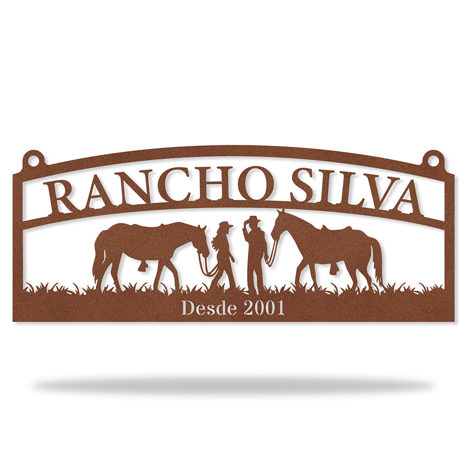 Placa Rural Estilo Country