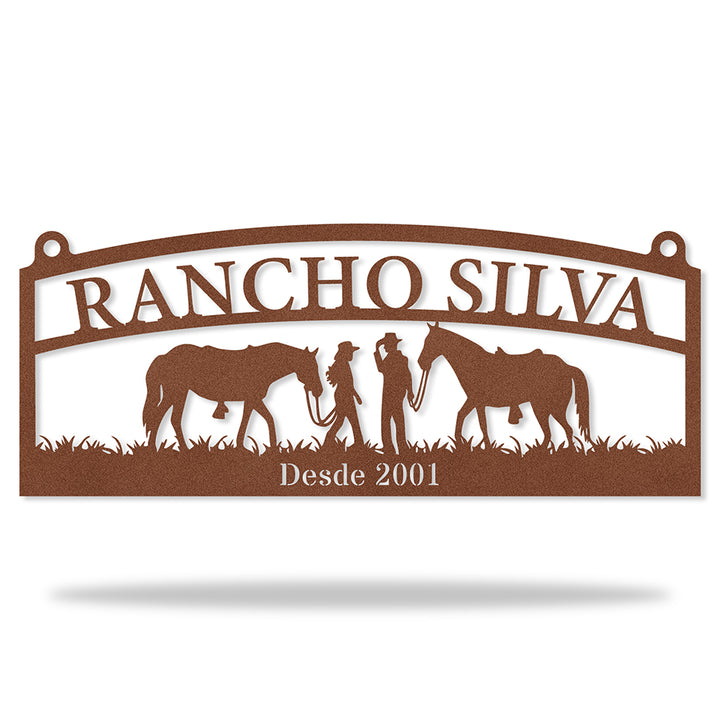 Placa Rural Estilo Country