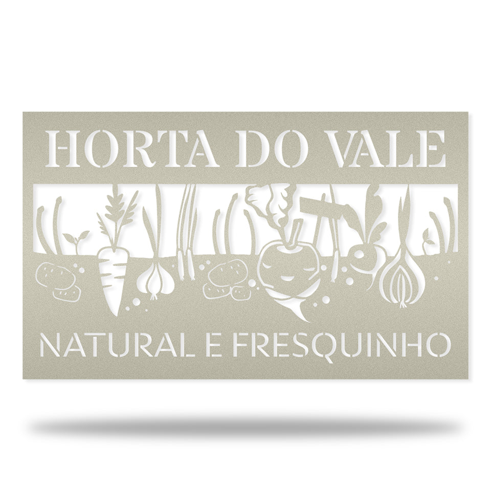 Placa Horta Personalizada