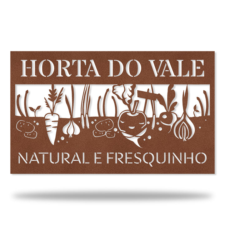 Placa Horta Personalizada