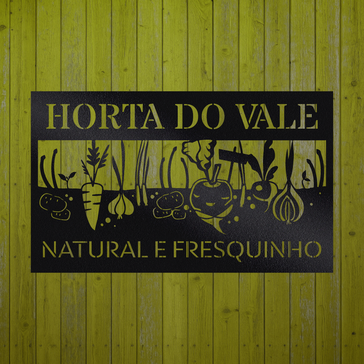 Placa Horta Personalizada