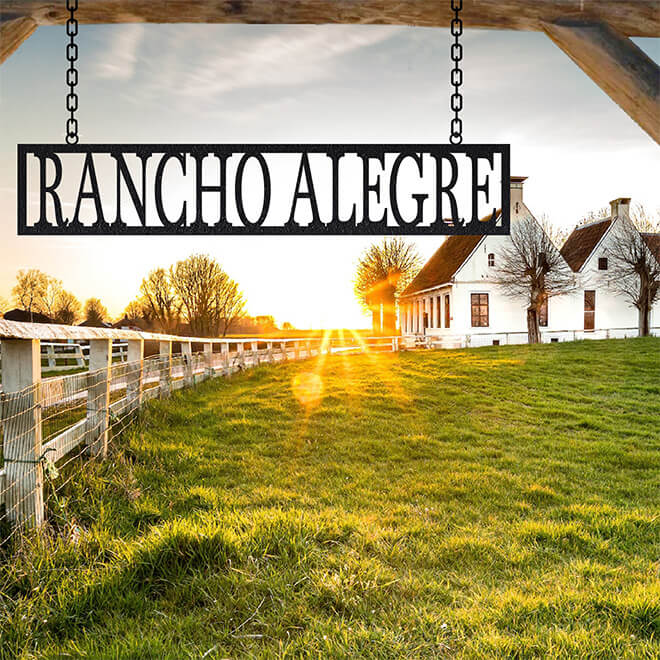 Tablo Ranchero Placa de Metal Personalizada - Rancho Tradicional – Decor Vibes