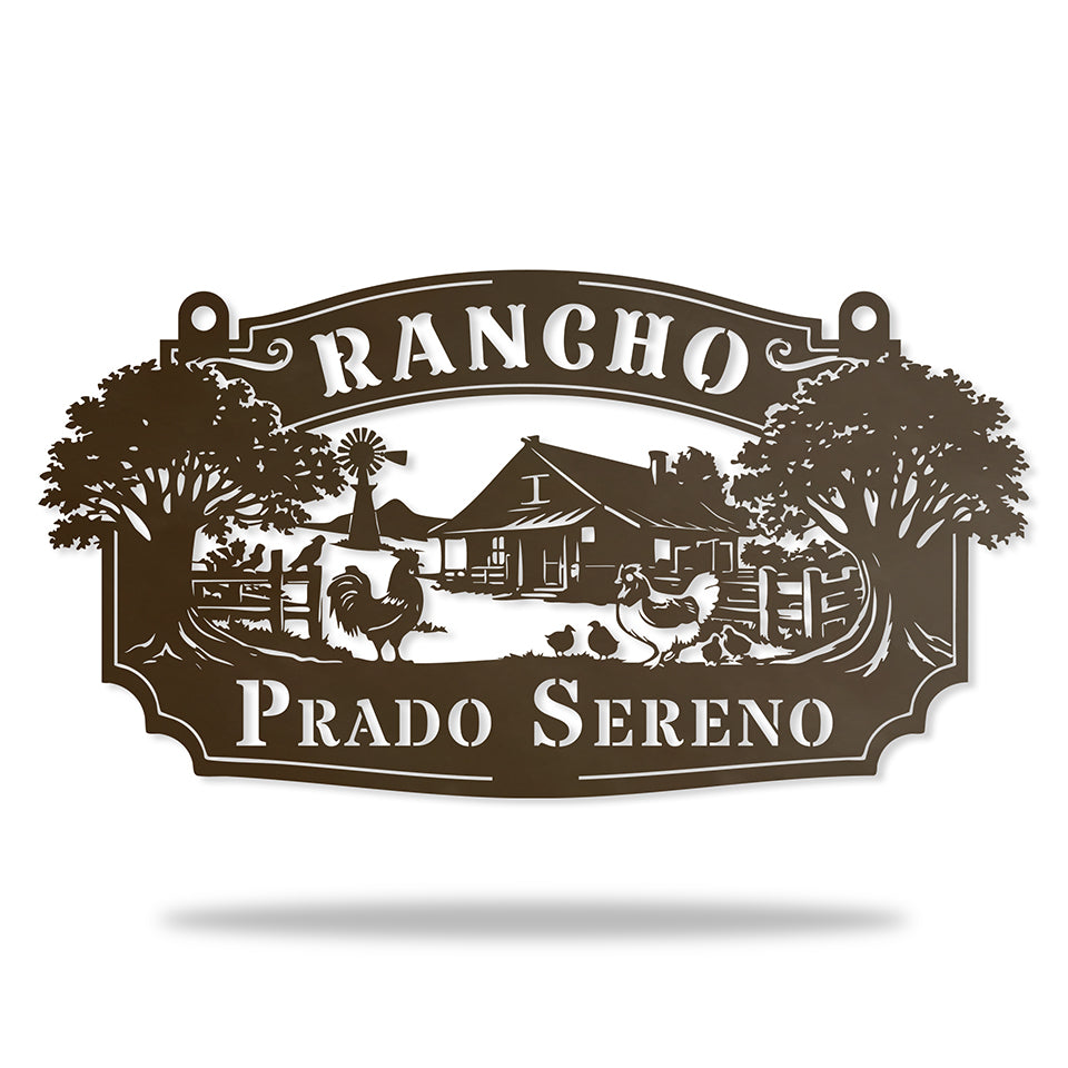 Placa Rancho Paisagem