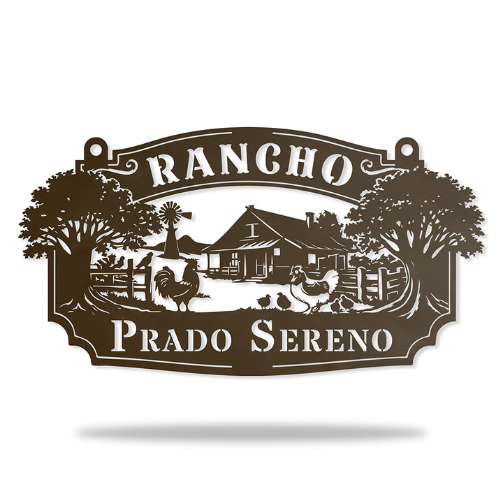 Placa Rancho Paisagem