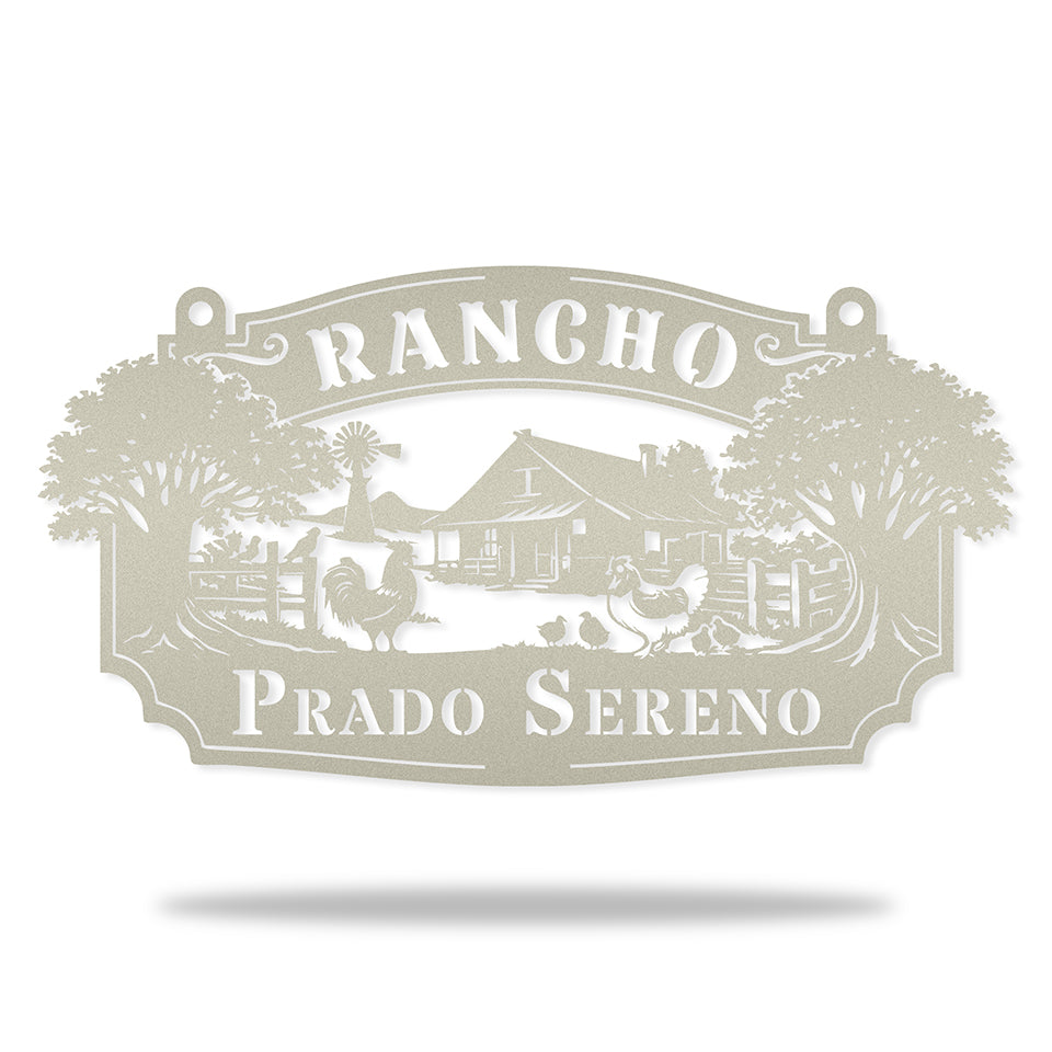 Placa Rancho Paisagem