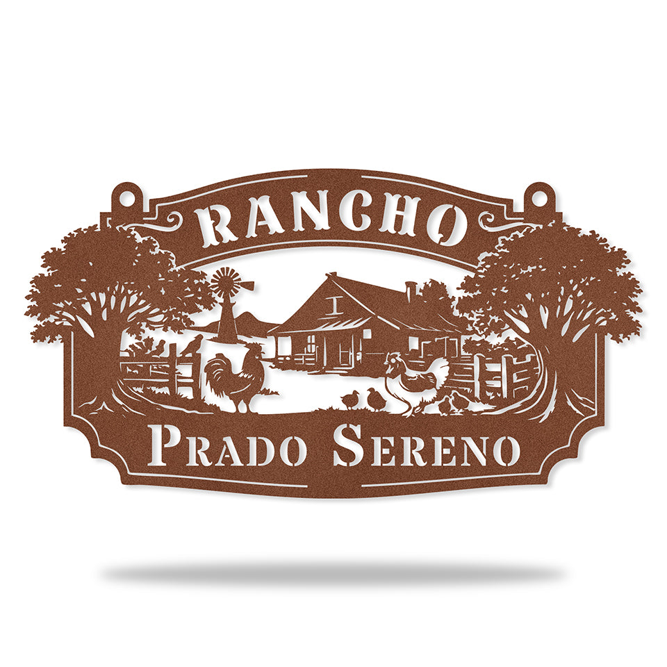 Placa Rancho Paisagem