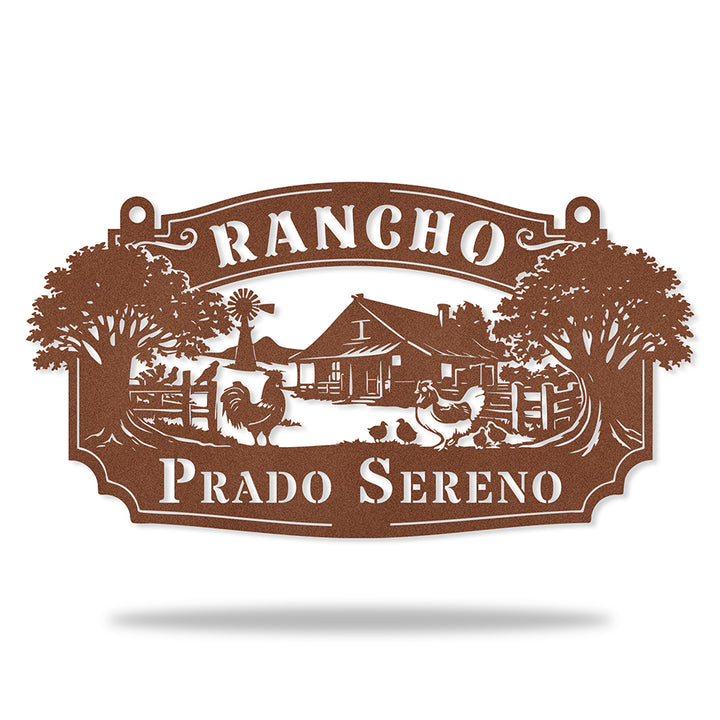 Placa Rancho Paisagem