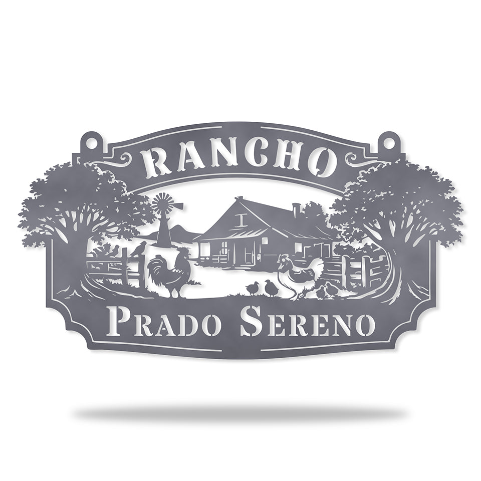 Placa Rancho Paisagem