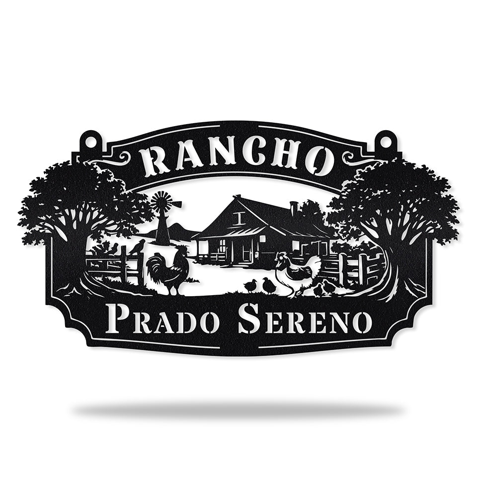 Placa Rancho Paisagem