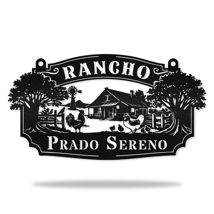 Placa Rancho Paisagem