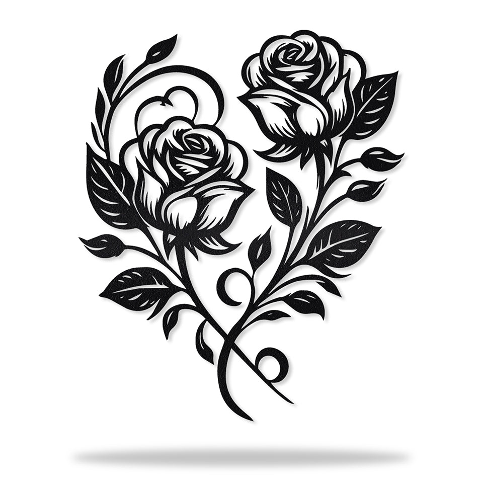 Rosas Clássicas II em metal, personalizada sob medida