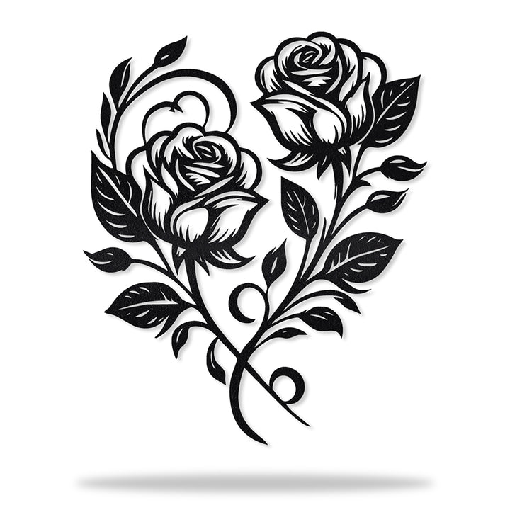 Rosas Clássicas II em metal, personalizada sob medida