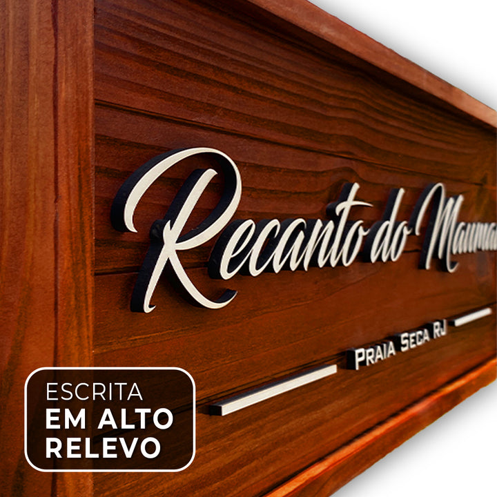 Placa Sobrenome com Moldura
