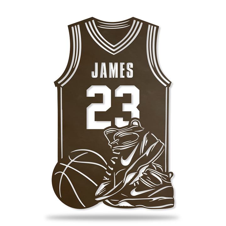 Uniforme de Basquete em metal — exemplo de personalização aplicada