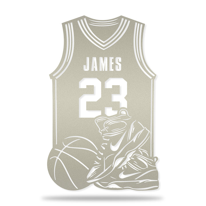 Uniforme de Basquete em metal — apresentação do produto finalizado