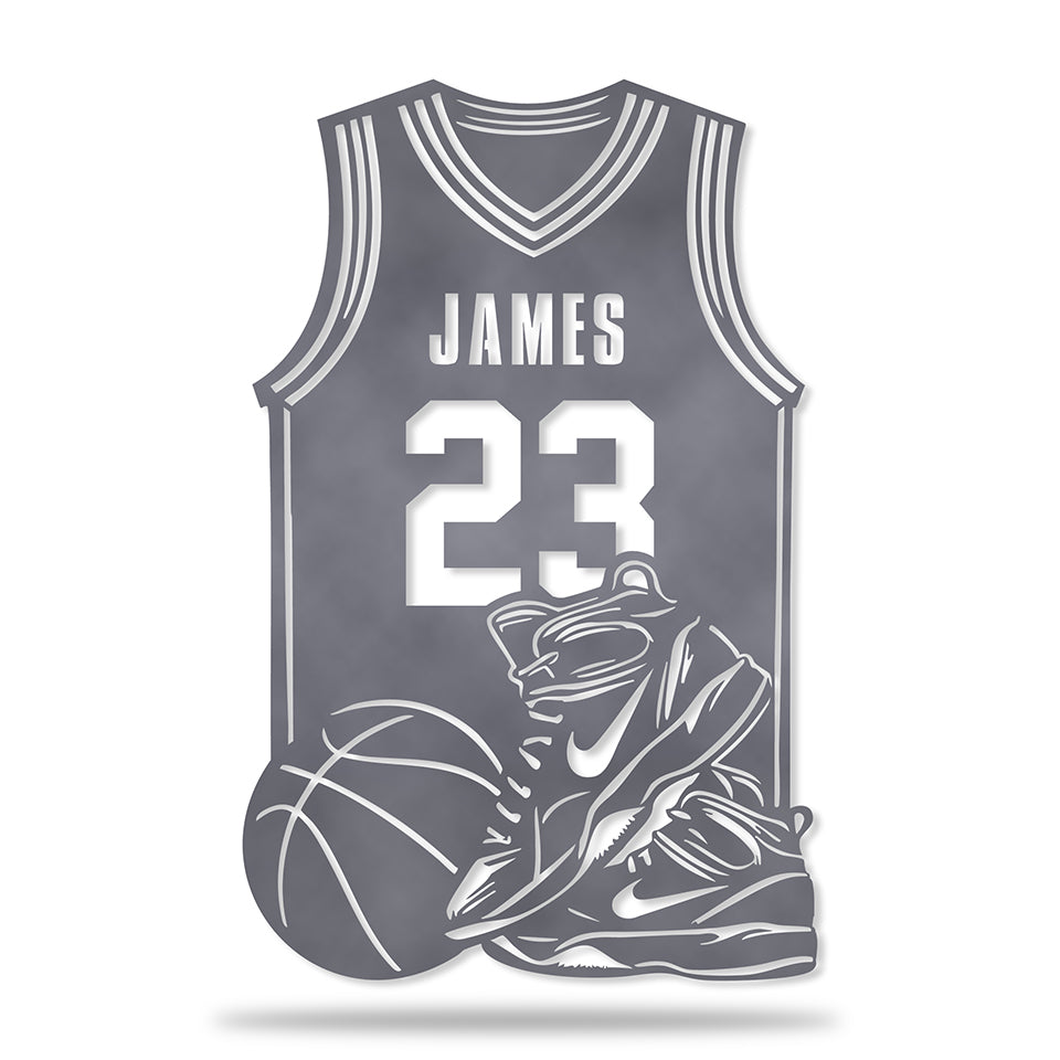 Uniforme de Basquete em metal — arte decorativa em primeiro plano
