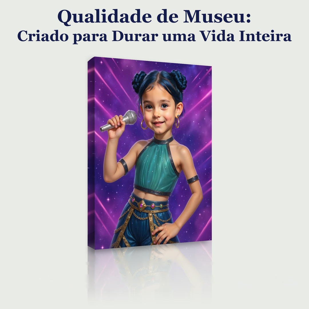 A Estrela do K-Pop – quadro canvas personalizado, qualidade de museu, criado para durar uma vida inteira