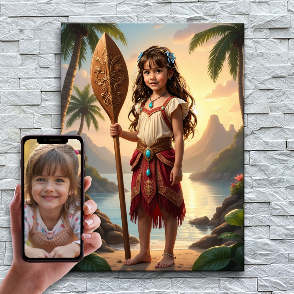 A Princesa da Ilha — exemplo de antes e depois da personalização