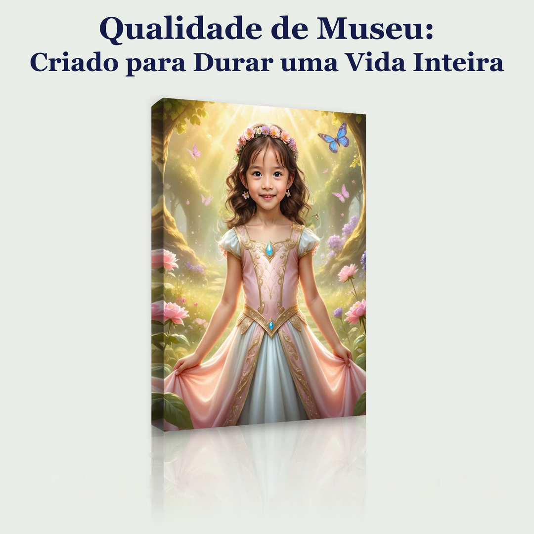 A Princesa da Primavera – quadro canvas personalizado, qualidade de museu, criado para durar uma vida inteira