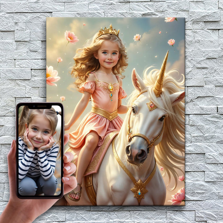 A Princesa do Unicórnio das Flores — exemplo de antes e depois da personalização