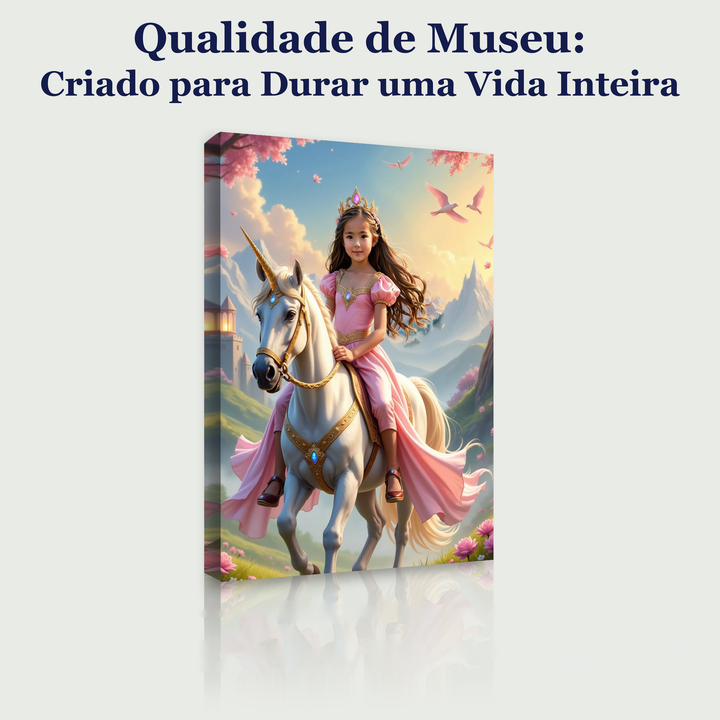 A Princesa do Unicórnio Rosa — qualidade de museu, criado para durar uma vida inteira
