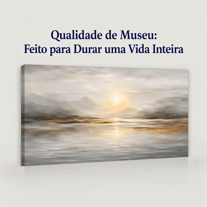 Quadro Calmaria Dourada em canvas com qualidade de museu, feito para durar