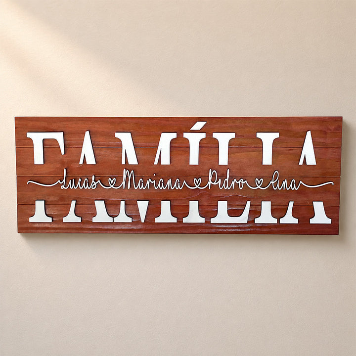 Placa da Família Personalizada