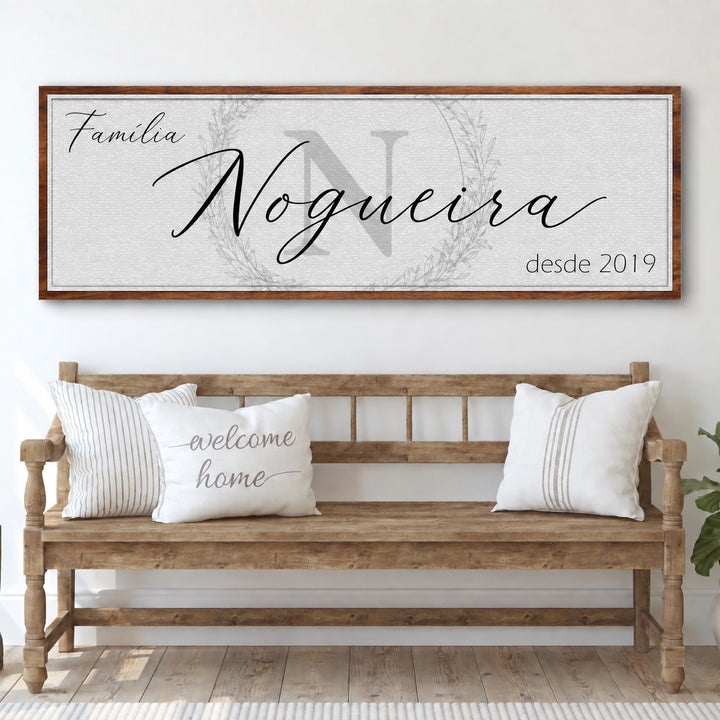 Quadro Inicial e Sobrenome Personalizado