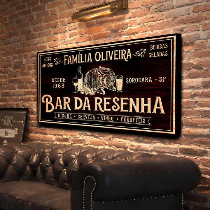 Quadro Bar da Resenha Personalizado