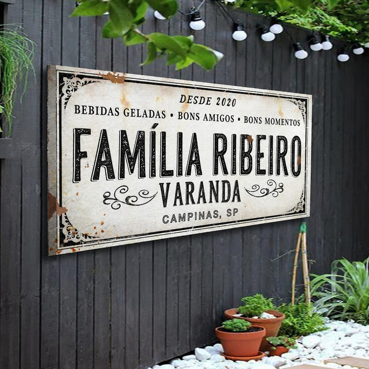 Quadro Varanda da Família Personalizado