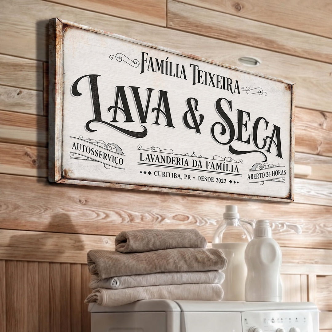 Quadro Lavanderia Personalizado
