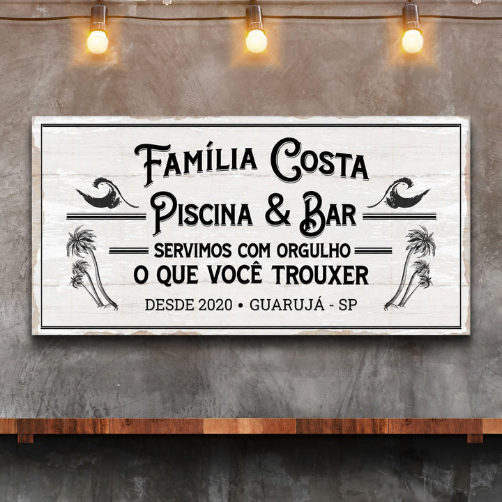 Quadro Piscina &amp; Bar Personalizado
