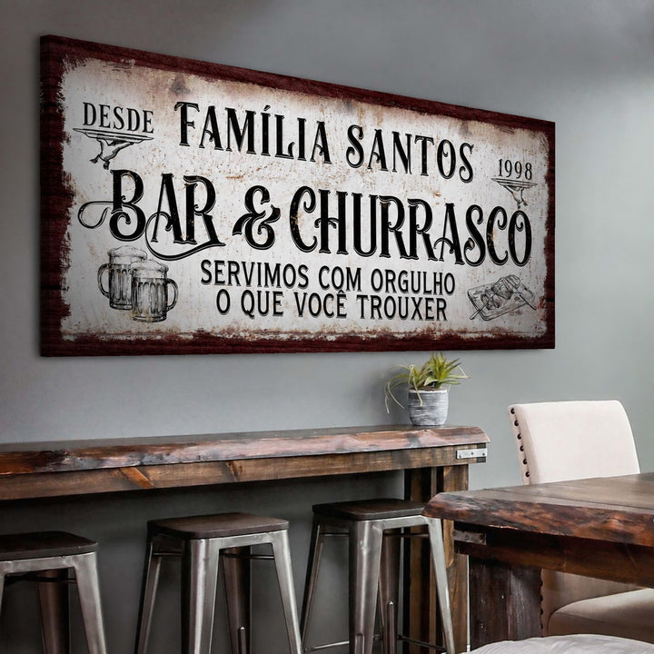 Quadro Bar &amp; Churrasco Personalizado